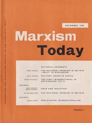Bild des Verkufers fr Marxism Today (Vol. 12. No. 12. December, 1968) zum Verkauf von Kennys Bookshop and Art Galleries Ltd.