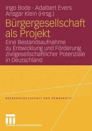 Bild des Verkufers fr Brgergesellschaft als Projekt: Eine Bestandsaufnahme zu Entwicklung und Frderu zum Verkauf von Die Buchgeister