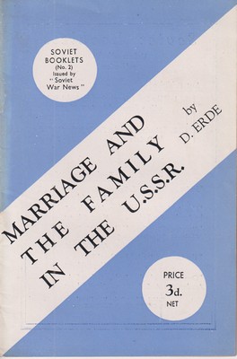 Image du vendeur pour Marriage and Family in the U.S.S.R. (Soviet Booklets No. 2) mis en vente par Kennys Bookshop and Art Galleries Ltd.