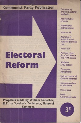 Bild des Verkufers fr Electoral Reform zum Verkauf von Kennys Bookshop and Art Galleries Ltd.