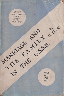 Image du vendeur pour Marriage and Family in the U.S.S.R. (Soviet Booklets No. 2) mis en vente par Kennys Bookstore