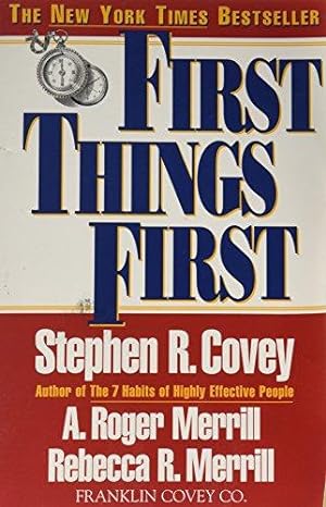 Seller image for First Things First for sale by WeBuyBooks