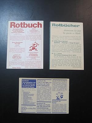 3 Bröschüren Rotbuch-Verlag. Jeweils 1 x bis 2 x gefaltet.