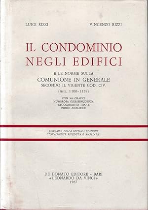 Seller image for Il condominio negli edifici, vol. 1^. for sale by librisaggi