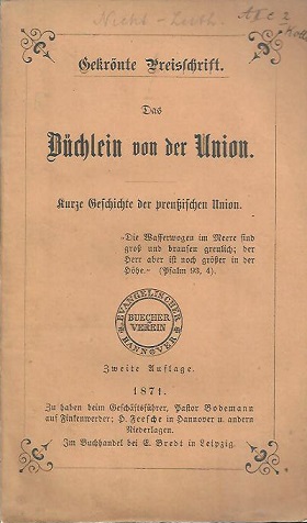 Bild des Verkufers fr Gekrnte Preisschrift. Kurze Geschichte der preussischen Union. zum Verkauf von Antiquariat Axel Kurta