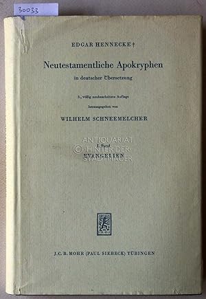 Bild des Verkufers fr Neutestamentliche Apokryphen in deutscher ersetzung. zum Verkauf von Antiquariat hinter der Stadtmauer