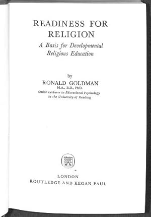 Immagine del venditore per Readiness for Religion: Basis for Developmental Religious Education venduto da WeBuyBooks