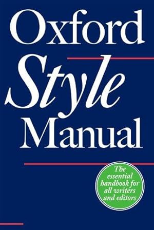 Imagen del vendedor de The Oxford Style Manual a la venta por WeBuyBooks