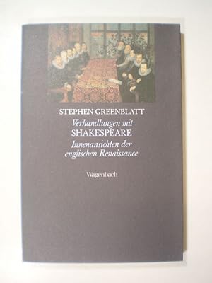 Bild des Verkufers fr Verhandlungen mit Shakespeare. Innenansichten der englischen Renaissance zum Verkauf von Buchfink Das fahrende Antiquariat