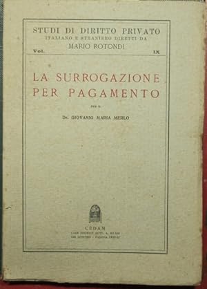 La surrogazione per pagamento