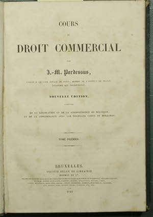 Bild des Verkufers fr Cours de droit commercial zum Verkauf von Antica Libreria Srl