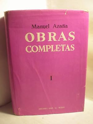 Imagen del vendedor de Obras Completas I. Escritos juveniles de historia y poltica francesa y espaola. Creacin literaria. Crtica literaria a la venta por Librera Antonio Azorn