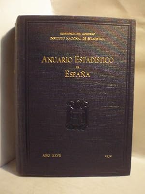 Imagen del vendedor de Anuario Estadstico de Espaa. Ao XXVII - 1952. Edicin ntegra a la venta por Librera Antonio Azorn