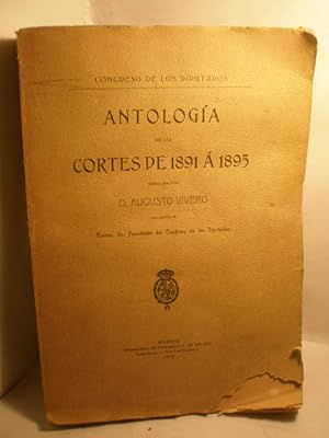 Imagen del vendedor de Antologa de las Cortes de 1891 a 1895 arreglada por D. Augusto Vivero a la venta por Librera Antonio Azorn