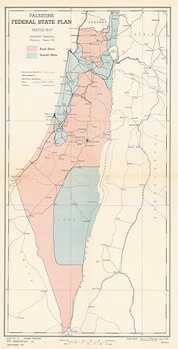 Palestine Federal State Plan - Sketch map (Minority proposal)