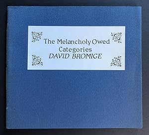 It's the Same Only Different / The Melancholy Owed Categories - INSCRIBED copy