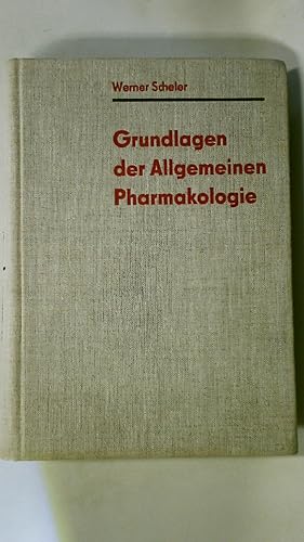 Seller image for GRUNDLAGEN DER ALLGEMEINEN PHARMAKOLOGIE. for sale by Butterfly Books GmbH & Co. KG