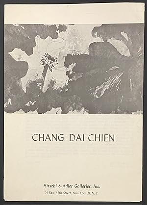 Imagen del vendedor de Chang Dai-Chien: October 22nd- November 2nd, 1963 a la venta por Bolerium Books Inc.