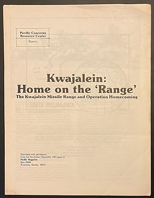 Kwajalein: Home on the 'Range.' The Kwajalein missile range and Operation Homecoming