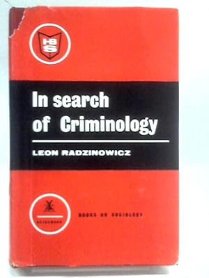 Imagen del vendedor de In Search of Criminology a la venta por World of Rare Books