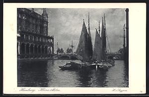 Ansichtskarte Hamburg, Postwertzeichen-Ausstellung 1925, Boote auf der Kleinen Alster, Ganzsache