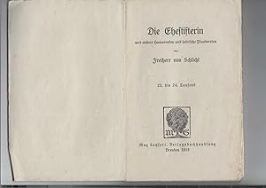 Seller image for Die Ehestifterin und andere humoresken und satirische Plaudereien. for sale by Antiquariat Frank Dahms