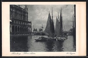 Ansichtskarte Hamburg, Postwertzeichen-Ausstellung 1925, Boote auf der Kleinen Alster, Ganzsache