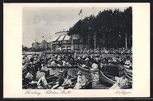 Ansichtskarte Hamburg, 31. Dt. Philatelistentag 1925, Fährhaus-Bucht, Ganzsache