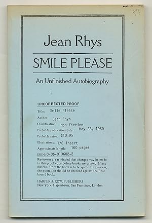 Bild des Verkufers fr Smile Please: An Unfinished Autobiography zum Verkauf von Between the Covers-Rare Books, Inc. ABAA