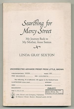 Immagine del venditore per Searching for Mercy Street: My Journey Back to My Mother, Anne Sexton venduto da Between the Covers-Rare Books, Inc. ABAA