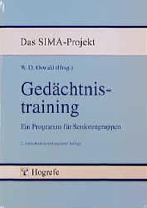 Seller image for Gedchtnistraining: Ein Programm fr Seniorengruppen (Das SIMA-Projekt) for sale by Studibuch
