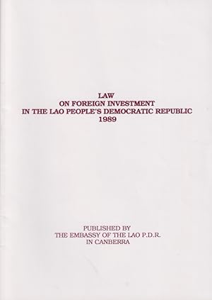 Law on Foreign Investment in the Lao People's Democratic Republic.