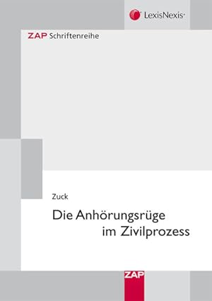 Seller image for Die Anhrungsrge im Zivilprozess for sale by Studibuch