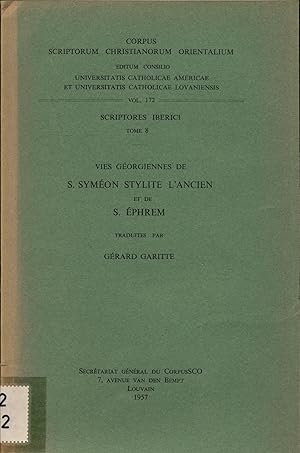 Imagen del vendedor de Vies Gorgiennes de S. Symon Stylite l'Ancien et de S. phrem a la venta por avelibro OHG