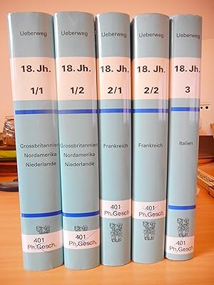 Immagine del venditore per Die Philosophie des 18. Jahrhunderts (5 Bnde) Band 1/1: Grossbritannien und Nordamerika Niederlande; Band 1/2: Grossbritannien und Nordamerika Niederlande; Band 2/1: Frankreich; Band 2/2: Frankreich; Band 3: Italien venduto da avelibro OHG