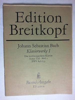 Immagine del venditore per Klavierwerke I - Das wohltemperierte Klavier Erster Teil / Heft I : BWV 846-853 (Bach-Busoni-Ausgabe EB 4301 a) venduto da Buecherhof