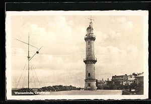 Ansichtskarte Warnemünde, Leuchtturm