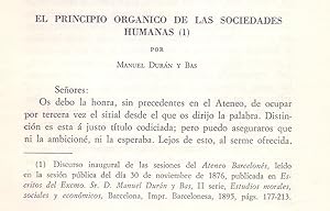 Imagen del vendedor de EL PRINCIPIO ORGANICO DE LAS SOCIEDADES HUMANAS (EXTRAIDO ORIGINAL DEL AO 1982, ESTUDIO COMPLETO, TEXTO INTEGRO) a la venta por Libreria 7 Soles