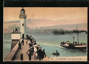 Ansichtskarte Le Tréport, La Jetée et le Phare, Leuchtturm