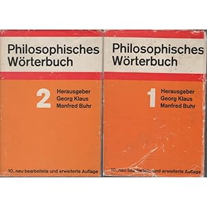 Philosophisches Wörterbuch. 2 Bände. Bd. 1., A bis Kybernetik / Philosophisches Wörterbuch; Bd. 2...