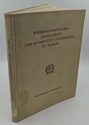 Imagen del vendedor de Wissenschaftliche Zeitschrift der Humboldt-Universitt zu Berlin : Beiheft zum Jubilumsjahrgang (IX) 1959/60. a la venta por Antiquariat Thomas Haker GmbH & Co. KG