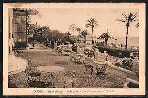 Carte postale Cannes, Hotel Gonnet et de la Reine, Les Terrasses sur la Croisette