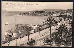 Carte postale Cannes, Vue générale et la Croisette