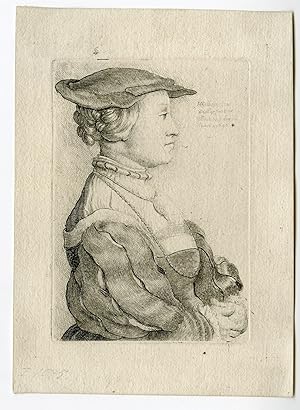 Immagine del venditore per Antique Print-PORTRAIT-ANNE OF CLEVES-Hollar-Holbein-1646 venduto da Pictura Prints, Art & Books
