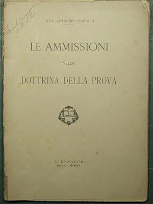 Le ammissioni nella dottrina della prova