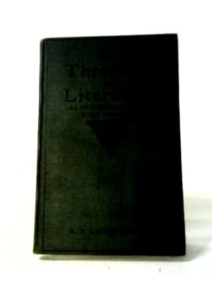 Bild des Verkufers fr The Threshold Of Literature. An Introduction To The Study Of English. Extracts In Prose And Verse zum Verkauf von World of Rare Books