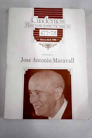 Imagen del vendedor de Cuadernos Hispanoamericanos, Ao 1990, n 477_478:: Queridos amigos / La concepcin de la Historia en Altamira; Semblanza / Jos Antonio Maravall y el siglo XVIII espaol; Maravall, Ortega y la Revista de Occidente; Maravall en el recuerdo; Recuerdos de un amigo; Maravall, amigo e historiador; Recuerdos de Jos Antonio Maravall; Contraluz; La aportacin de Maravall a la historiografa de la poca contempornea; Maravall en la historia de la idea de progreso; Del saber y el sabor de la Historia en Maravall; Maravall y la historiografa francesa; Maravall y el hecho literario; Maravall y el saber histrico; Maravall y la historiografa del siglo XX; Maravall: una visin indita del Renacimiento; Una lgica del Barroco; La Historia como presente; El singular americanismo de Jos Antonio Marav a la venta por Alcan Libros