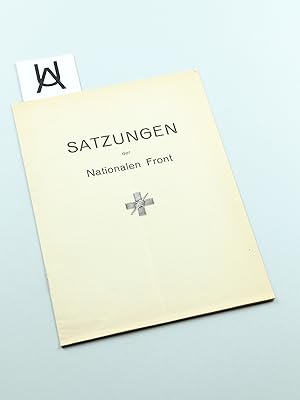 Bild des Verkufers fr Satzungen der Nationalen Front [vom 4. Februar 1934]. zum Verkauf von Antiquariat Uhlmann
