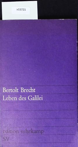 Bild des Verkufers fr Leben des Galilei. Edition Suhrkamp. zum Verkauf von Antiquariat Bookfarm