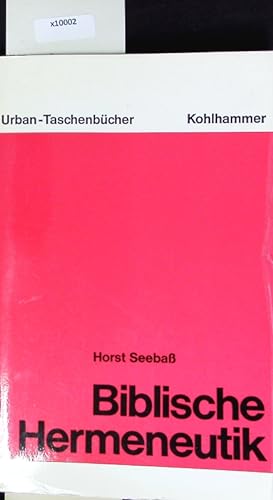 Bild des Verkufers fr Biblische Hermeneutik. Kohlhammer-Urban-Taschenbcher. zum Verkauf von Antiquariat Bookfarm